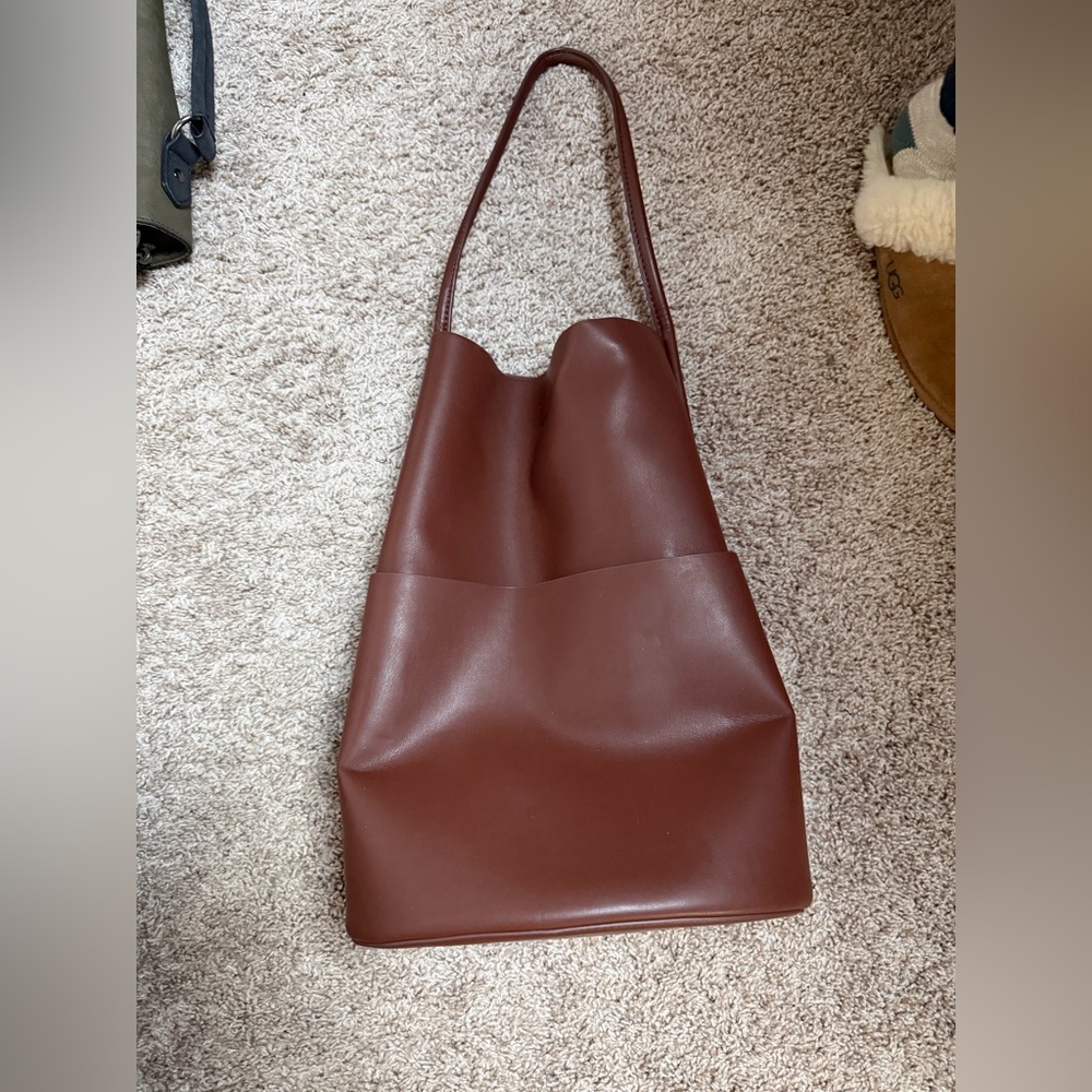 Oak and Fort Brown Leather Tote Bag